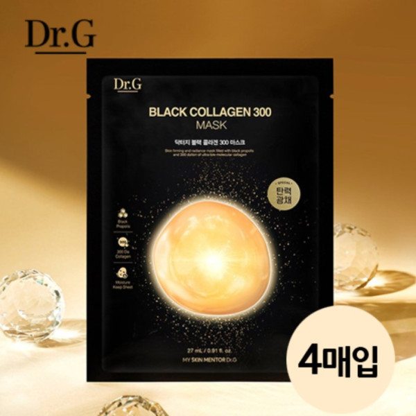 [닥터지] 블랙 콜라겐 300 마스크 4입세트